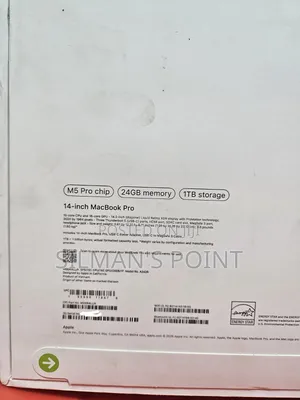 New Laptop Apple MacBook Pro 24GB Apple M5 Pro SSD 1T