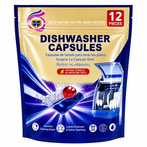 12pcs Dishwasher Capsules for Cleaning Dishes Without Needing Pre-Wash