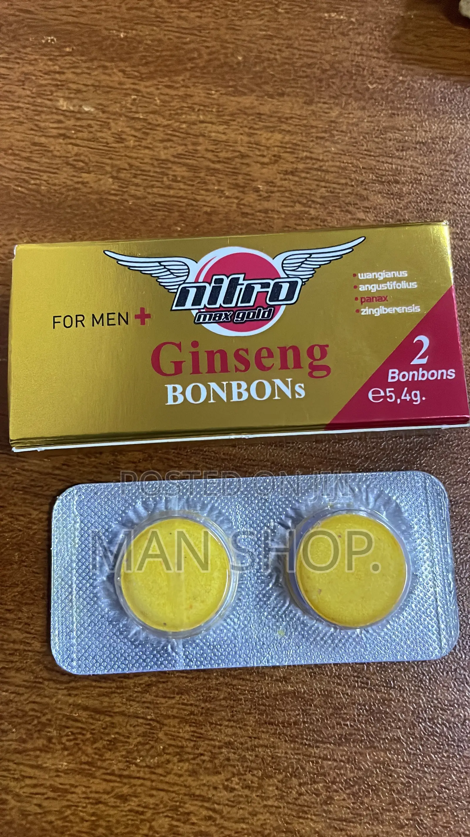 Nitromax Ginseng Bonbons for Stronger Men.2 Tabs