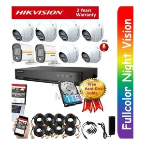8 CCTV Fullcolor Camera Kit (6dome+2bullet Shape Pack), Free 2tb Drive