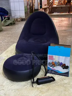 2-in-1 Inflatable Lounge Chair and Ottoman Set,