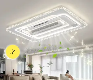 Smart, Ultra-Modern Bladeless Ceiling Fan Light.