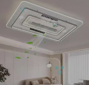 Smart, Ultra-Modern Bladeless Ceiling Fan Light.