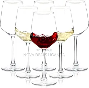 Long Stem Wine Glasses Set of 6, Red/White Wine Glasses,