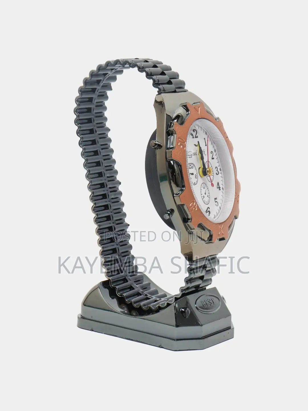 Unique Oversized Wristwatch Desk Table Top Clock (Gold)