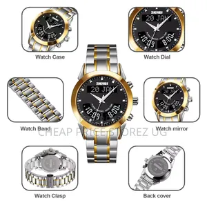 This Skmei Watch Features a Two-Tone Silver and Gold Stainless Steel