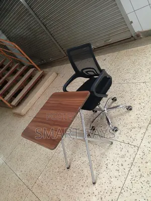Reading Table With a Mesh Back Chair