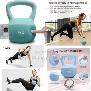 5 KGS Soft Kettlebell Anti Slip Hand Kettle-Bell Weights PVC Strength