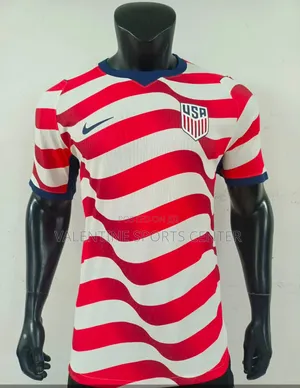 Red and White Usa Jersey Original Material