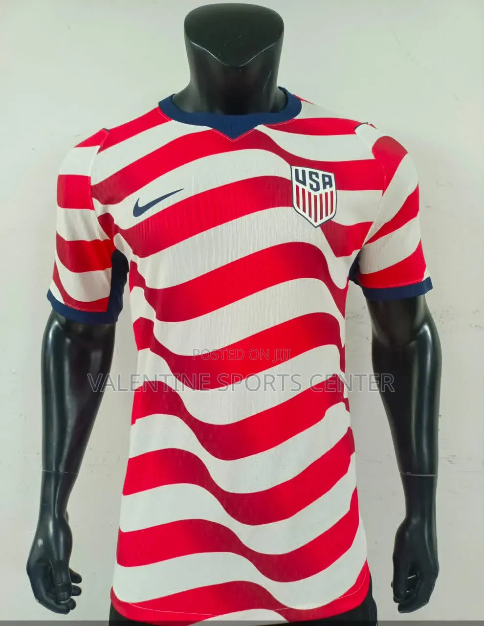 Red and White Usa Jersey Original Material