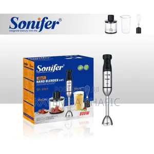 Sonifer 4-in-1 Hand Blender Set (Sf-8169) - 800w - Brand New