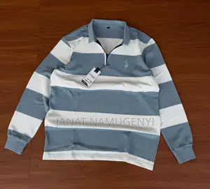 Long Sleeve Strip Polo T-Shirts M - 2xl