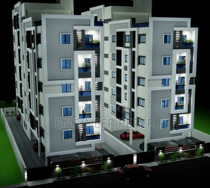 Amazing Beautiful Plan, Apartme Elevation Front View