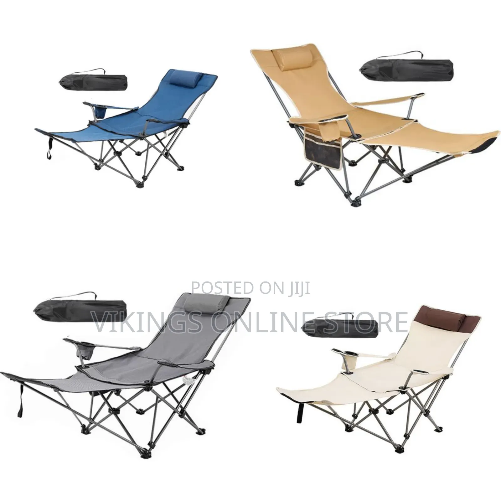 Folding Camping Chair for Adults, 2 Heights Adjustable, Lightweight