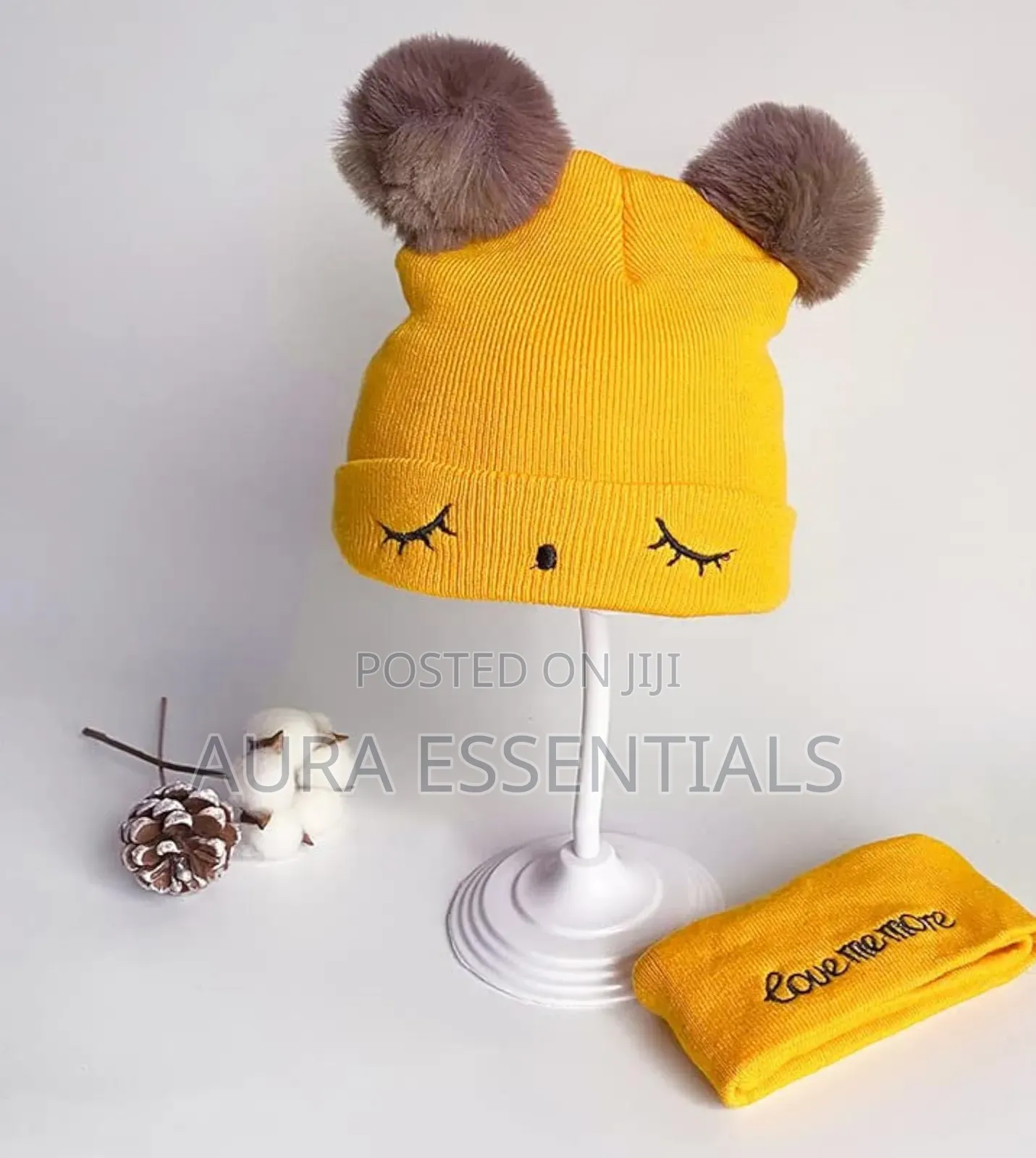 Two-Piece Baby Woolen Cap