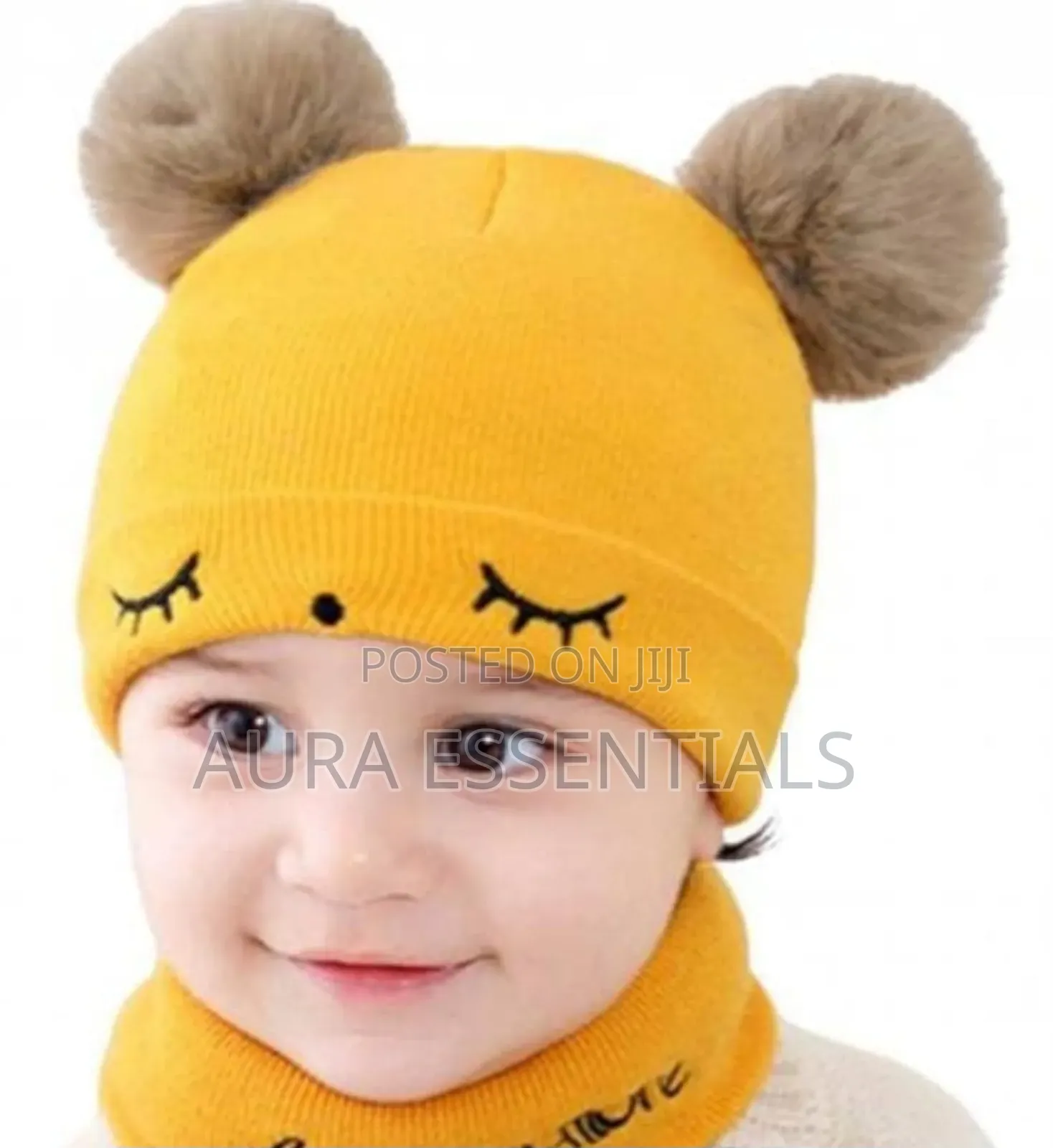 Two-Piece Baby Woolen Cap