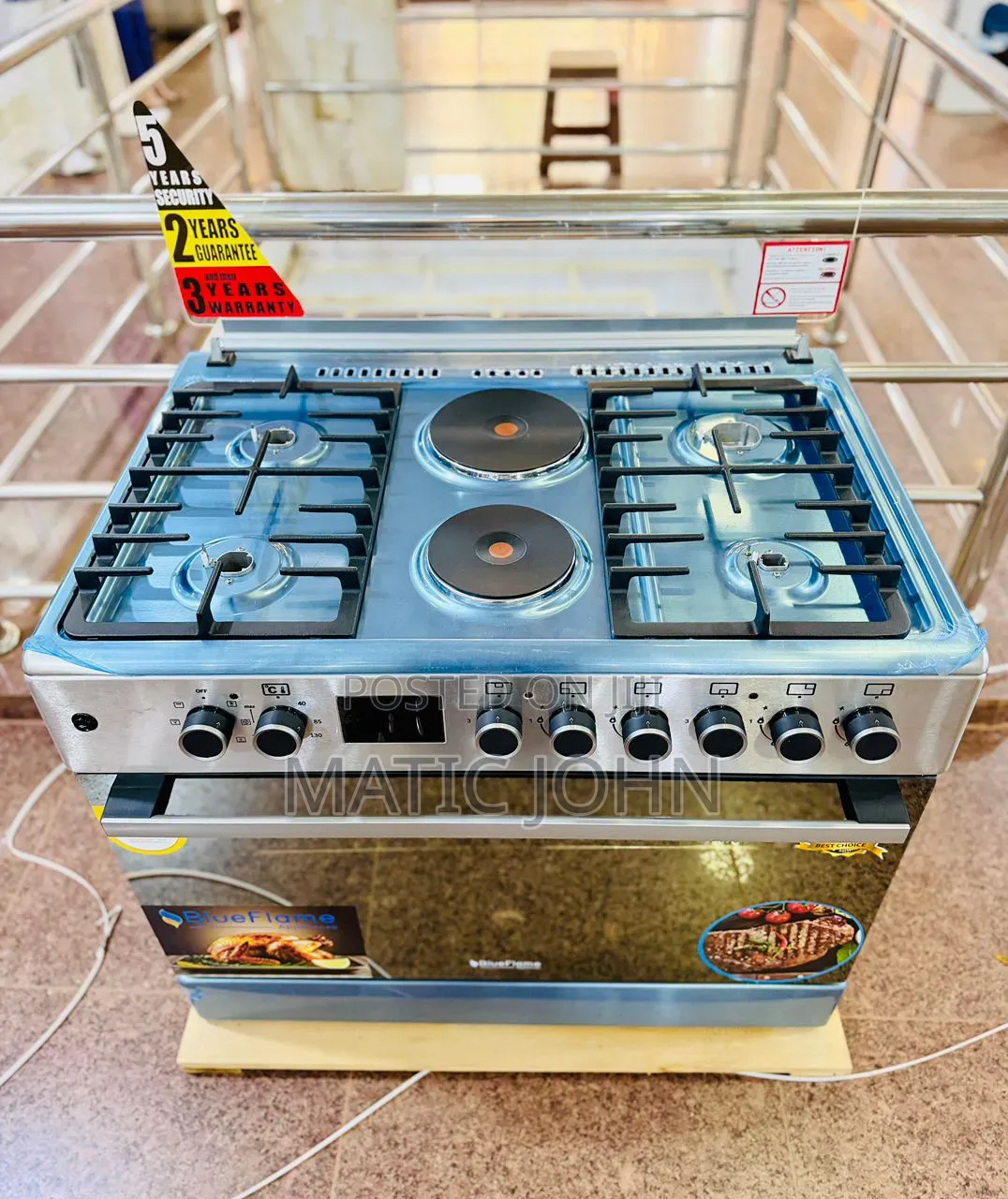 Blue Flame Cooker 90x60 Rustic Series With Digital Timer