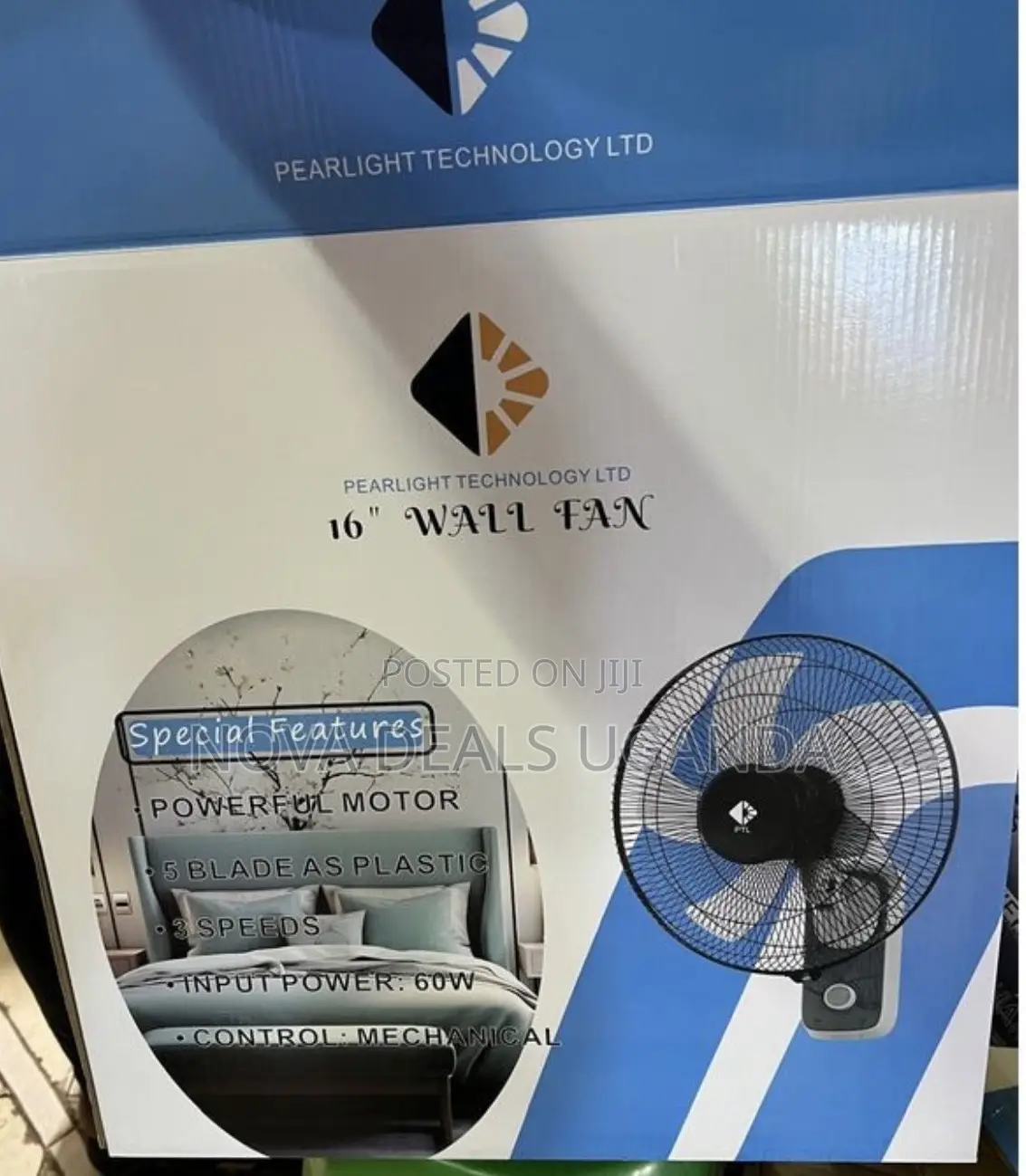 Pearllight Technology LTD PTL 16” Wall Fan 3speed Plastic Blade