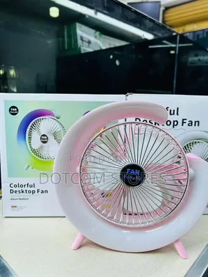 Desktop 5-Light Mini Fan With Led Lighting Rechargeable Fan