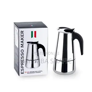 6 Cup Stainless Steel Moka Pot Stovetop Espresso Maker
