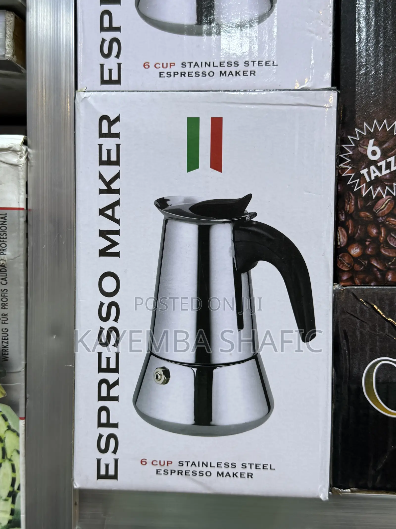 6 Cup Stainless Steel Moka Pot Stovetop Espresso Maker