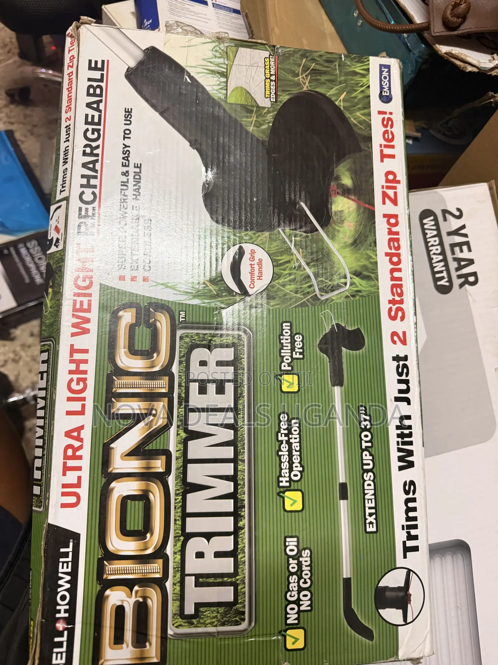 Bell+Howell Bionic Trimmer Rechargeable Nogas/Oil Cordless Grasscutter