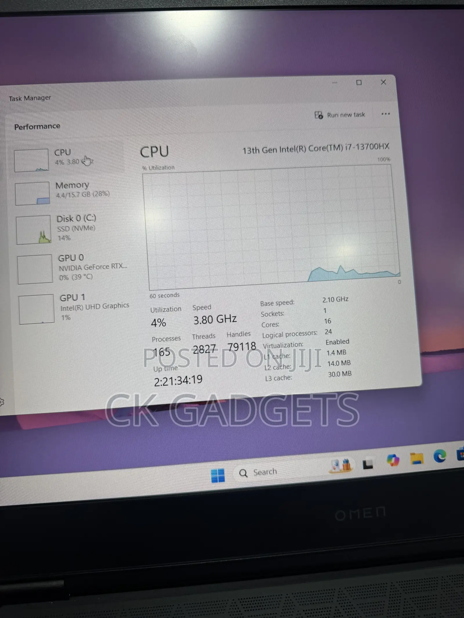 New Laptop HP Omen 16 32GB Intel Core i7 SSD 512GB