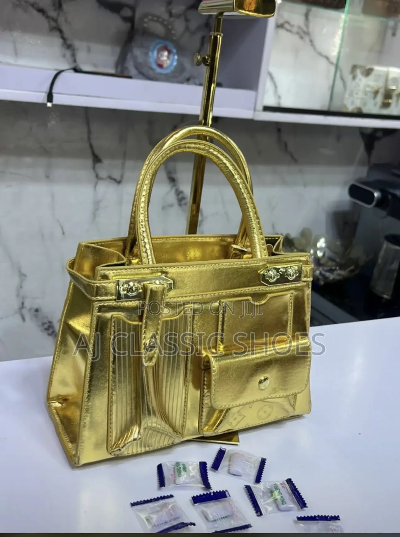 Golden Leather Bag