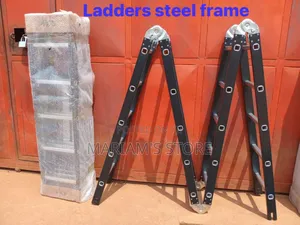 Multi-Purpose Ladder Made of Aluminum or a Similar Metal.