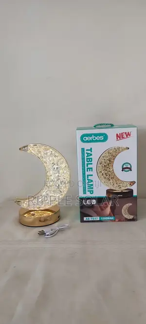 Aerbes Ab-Td37 Led Table Lamp Rechargeable Moon Crystal Night Light