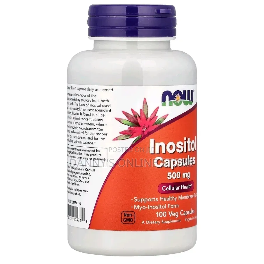 Myo-Inositol, Inositol, 500mg, 100 Vegetable Capsules.