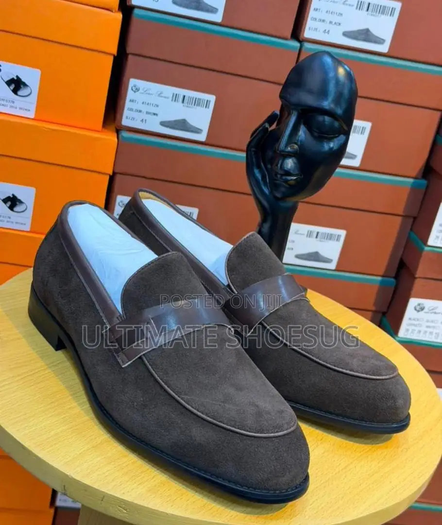 Loro Piana Penny Suede Loafers