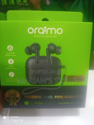 Oraimo Spacebuds Lite Wireless Earbuds Featuring Green Packaging.