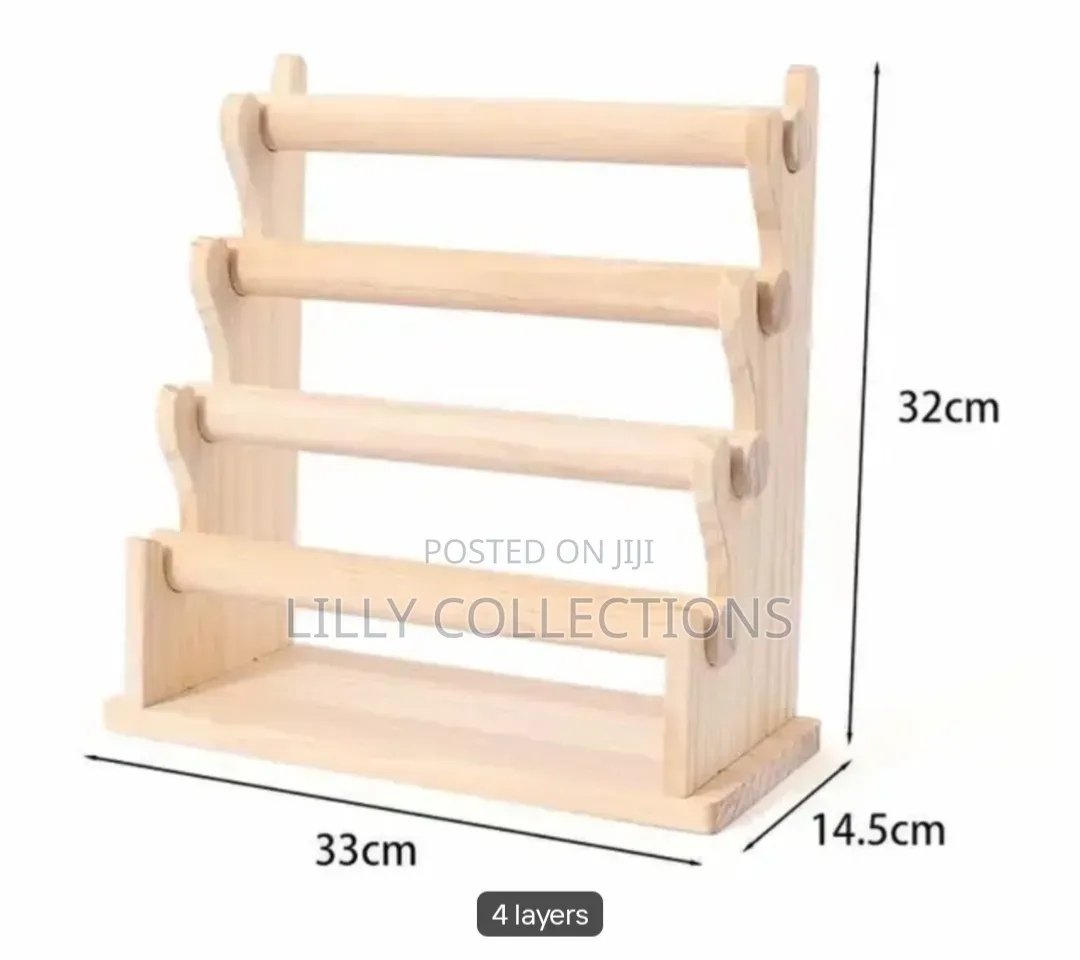 4 Tier Wooden Bangle Display