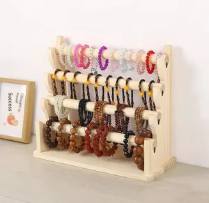 4 Tier Wooden Bangle Display