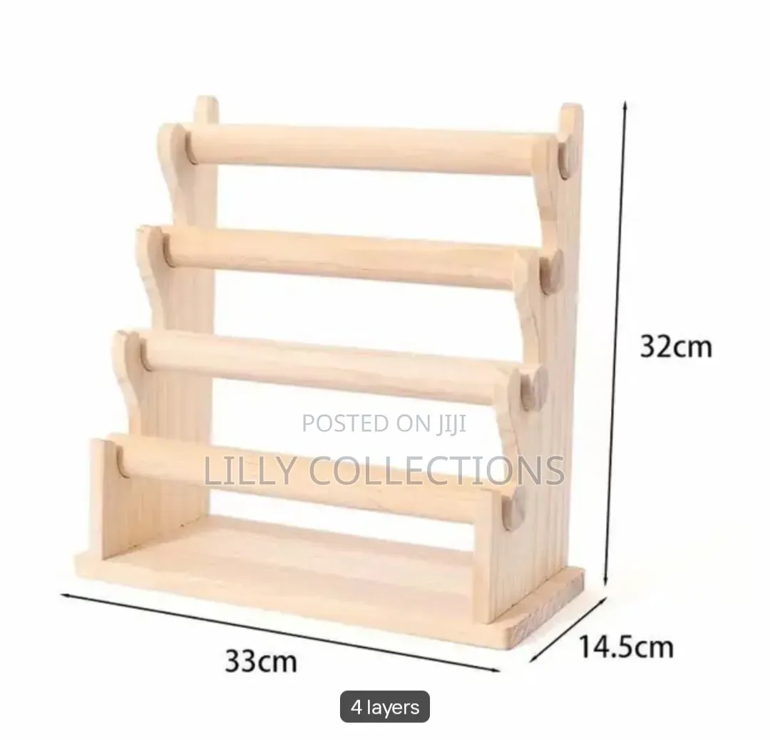 4 Tier Wooden Bangle Display