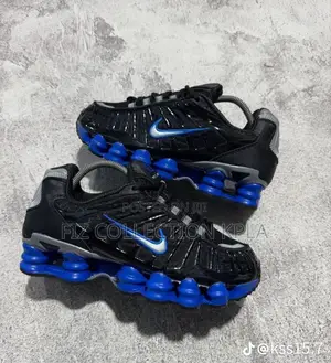 Nike Shox Tl in the Black/Racer Blue/Metallic Silver Colorway