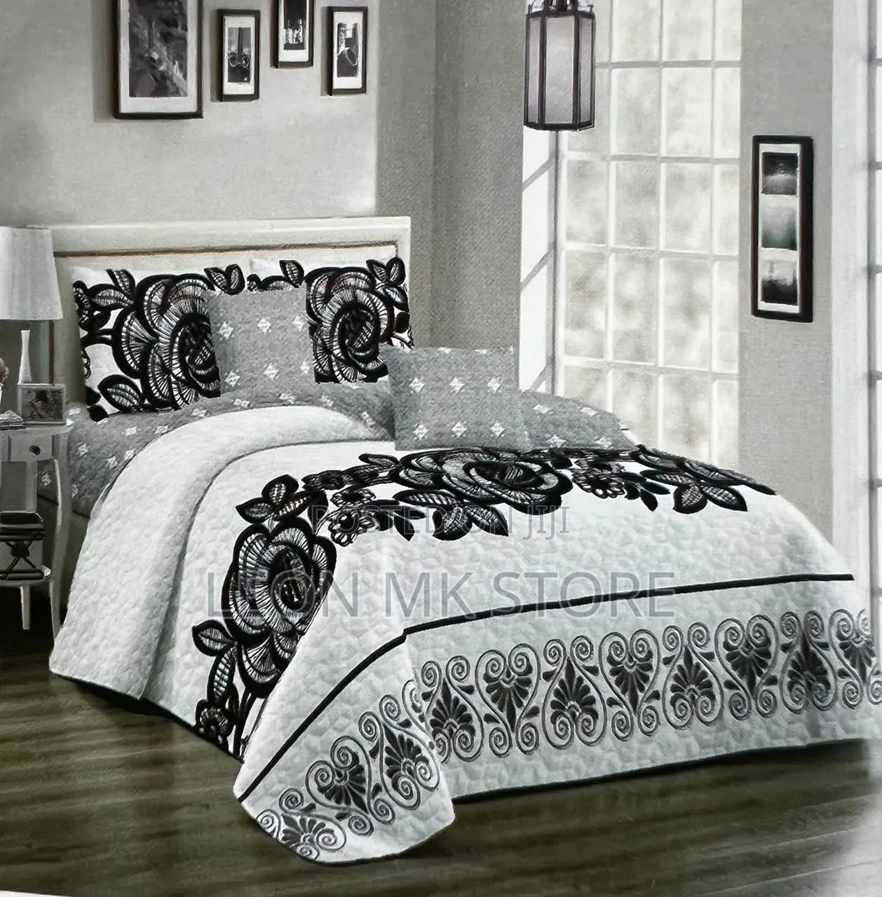 Silver Rose Bedspread