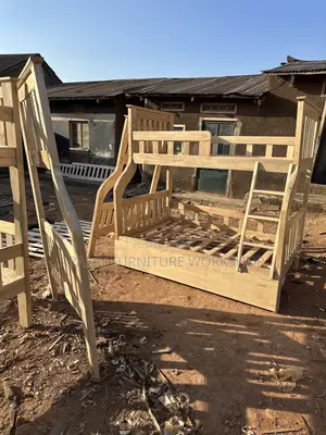 Solid Double Decker Bed With a Drawer