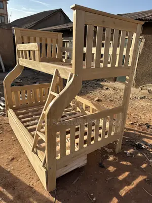Solid Double Decker Bed With a Drawer
