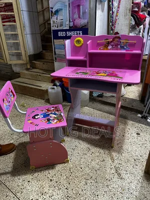 Children's Study Desk and Chair Set - Multicolor