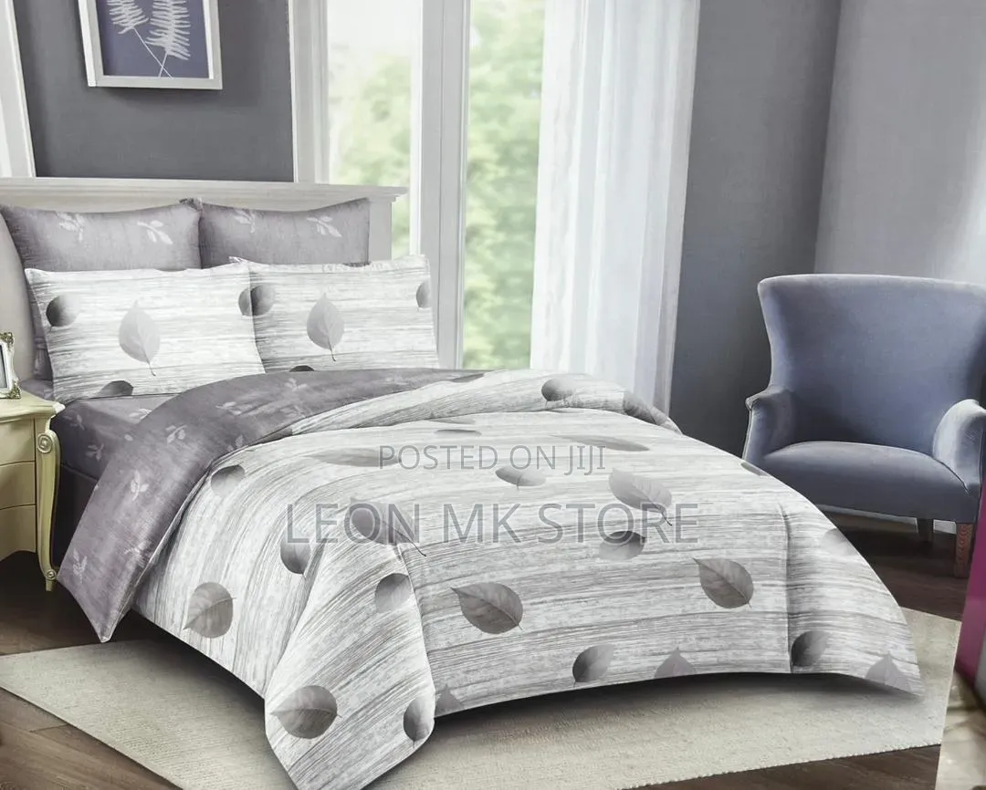Soft Grey Leaf Duvets