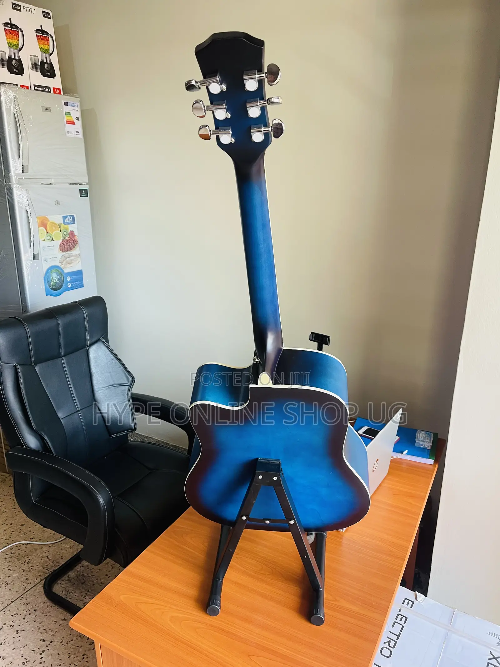 Brandnew Mixed Blue and Black Acoustic Guitar