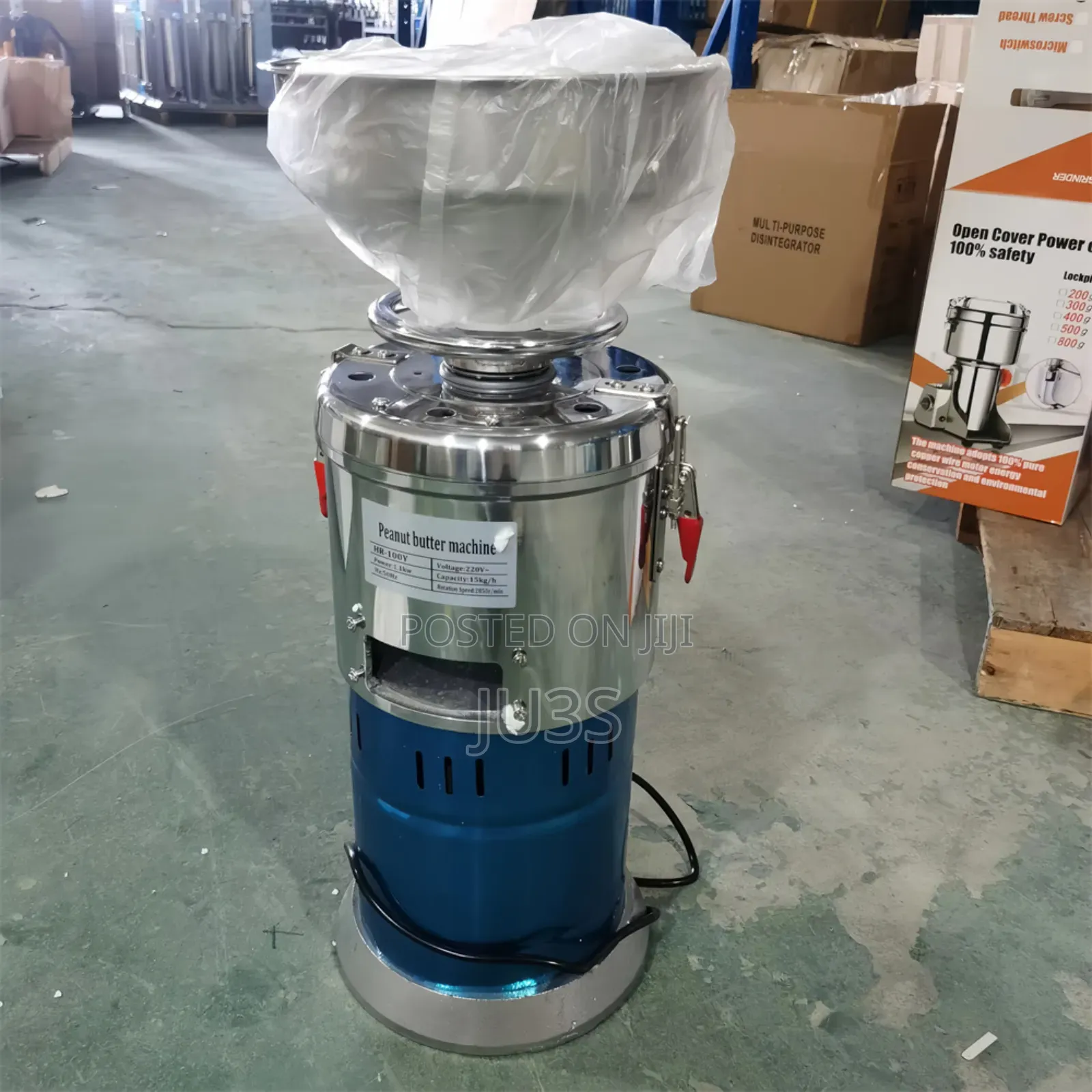 Stainless Steel Machine Is Designed to Grind Peanuts
