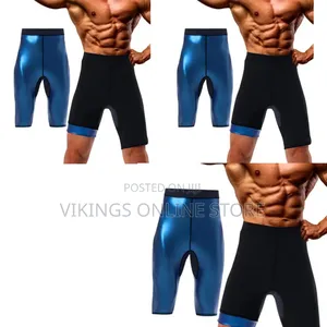 Size: Small/Medium Men Sauna Shorts Pants Sweat Leggings Thermo Capris