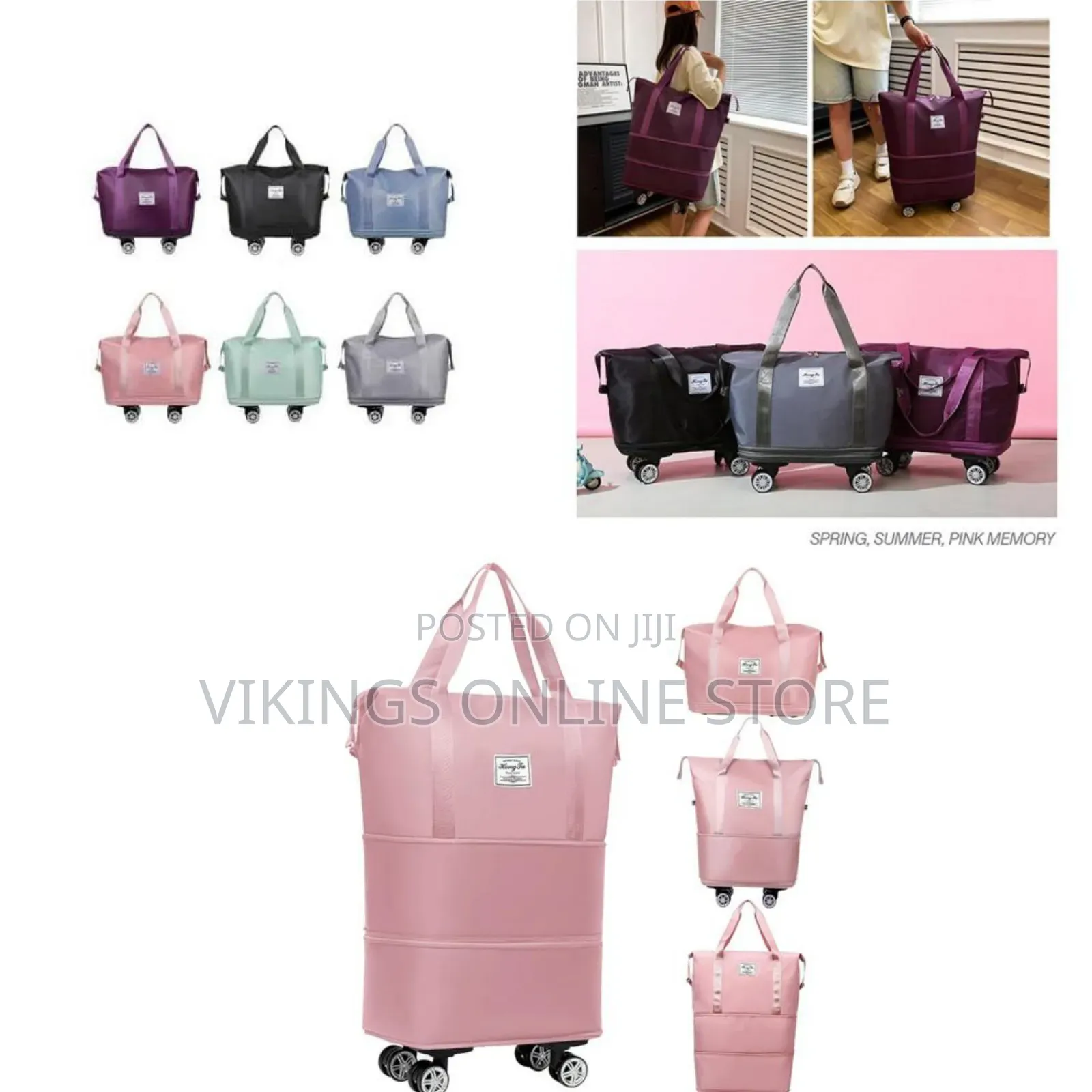 Multi-Functional Expandable Foldable Waterproof Rolling Duffle Bag