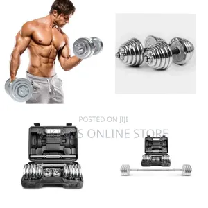 20kg Chrome Adjustable Durable Pure Iron Plated Weight Dumbbells
