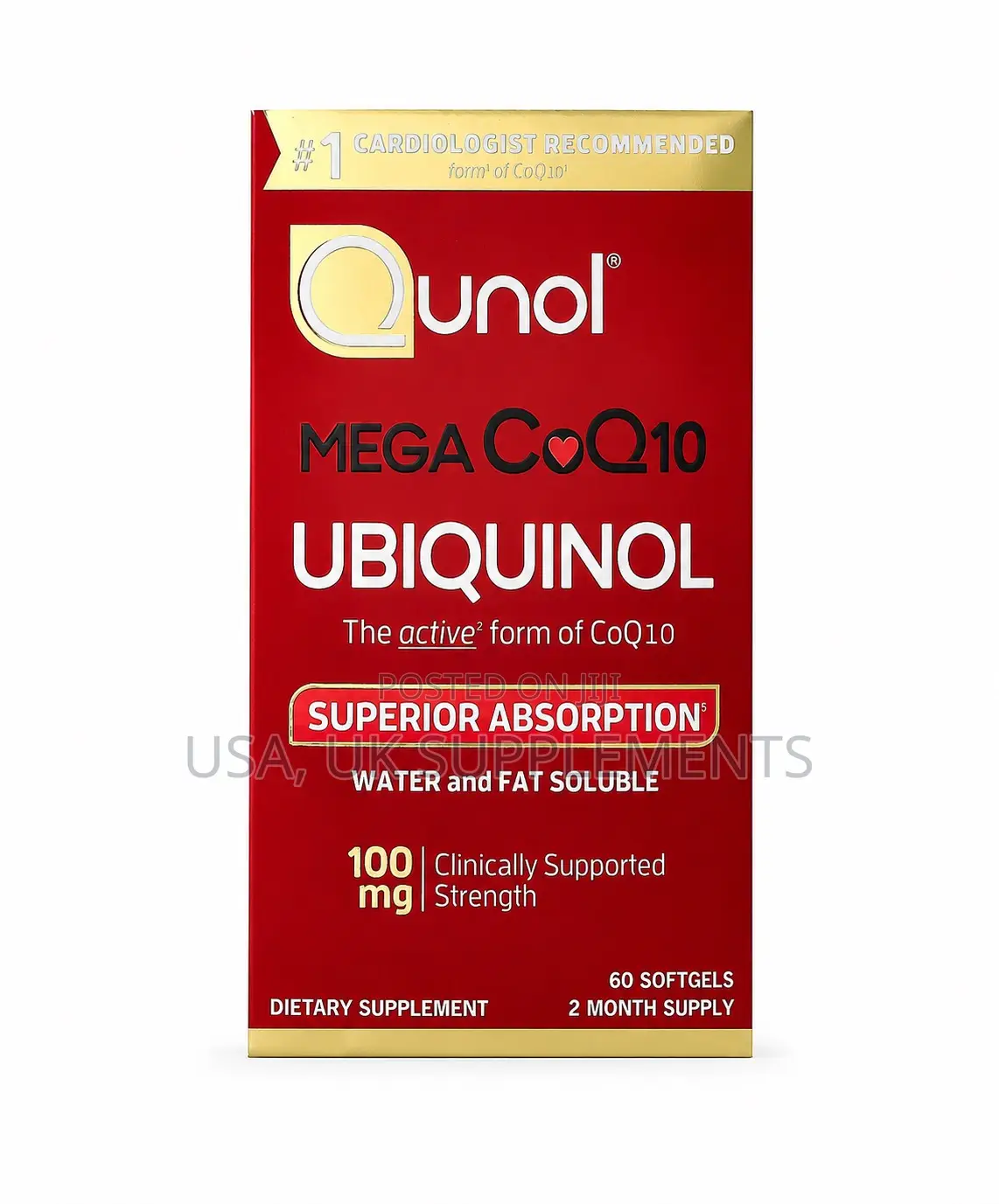 Mega Coq10 Ubiquinol 100mg 60capsules Qunol