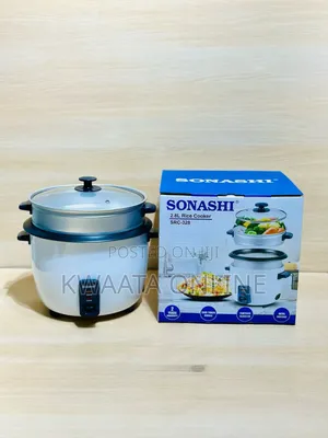 2.8l Rice Cooker With Steamer Sonashi SRC-328 Tempered Glass Non-Stick