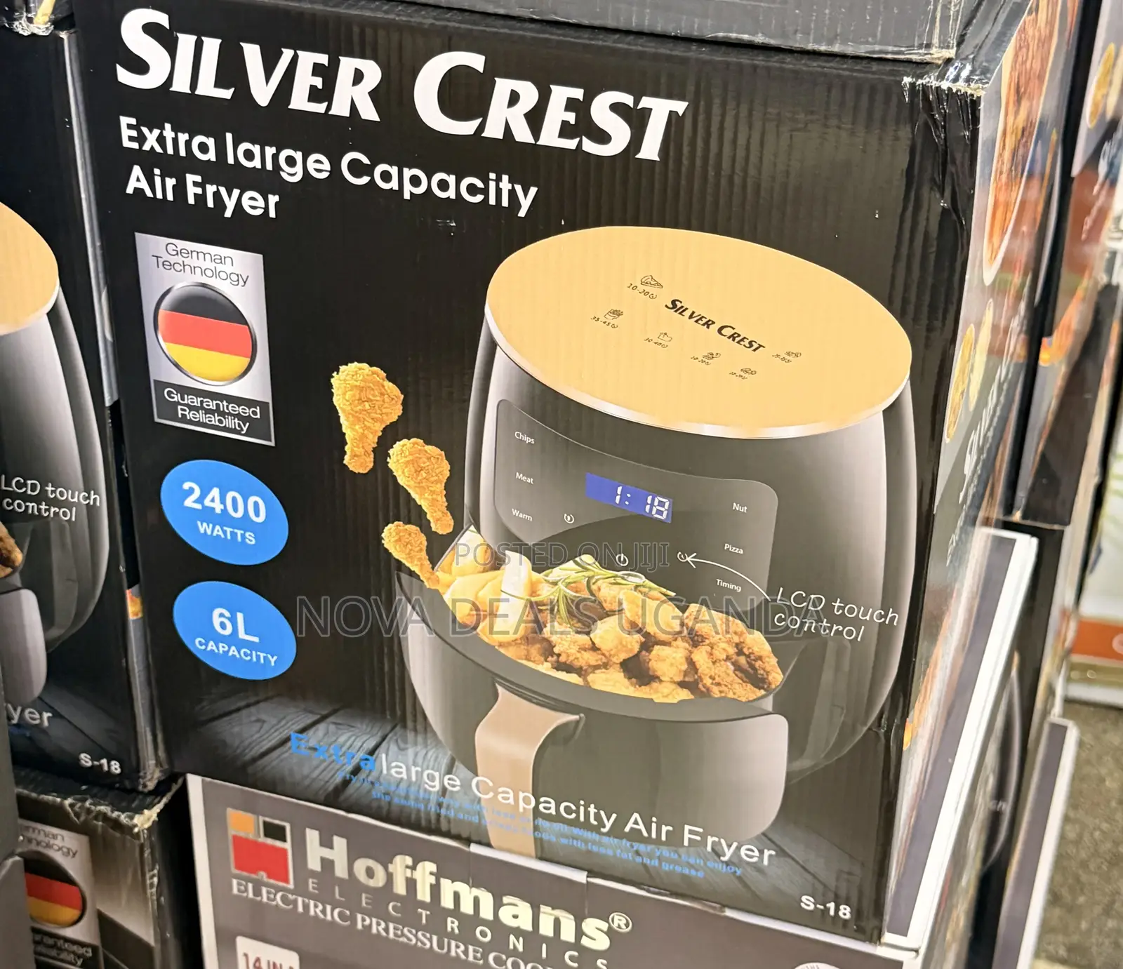 Silvercrest 6l Air Fryer 2400w LCD Display Touch